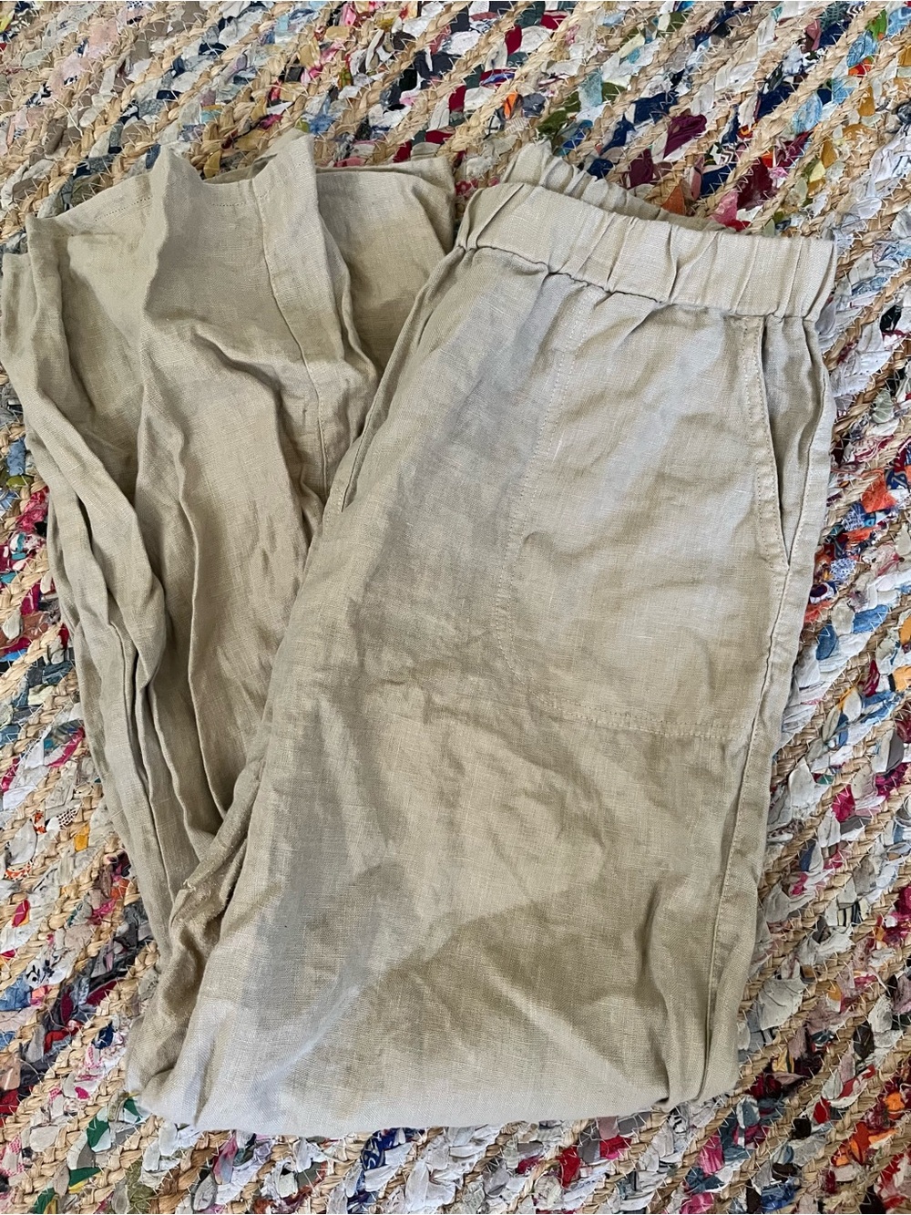 Women’s Lightweight Linen Blend Pants — Beige
